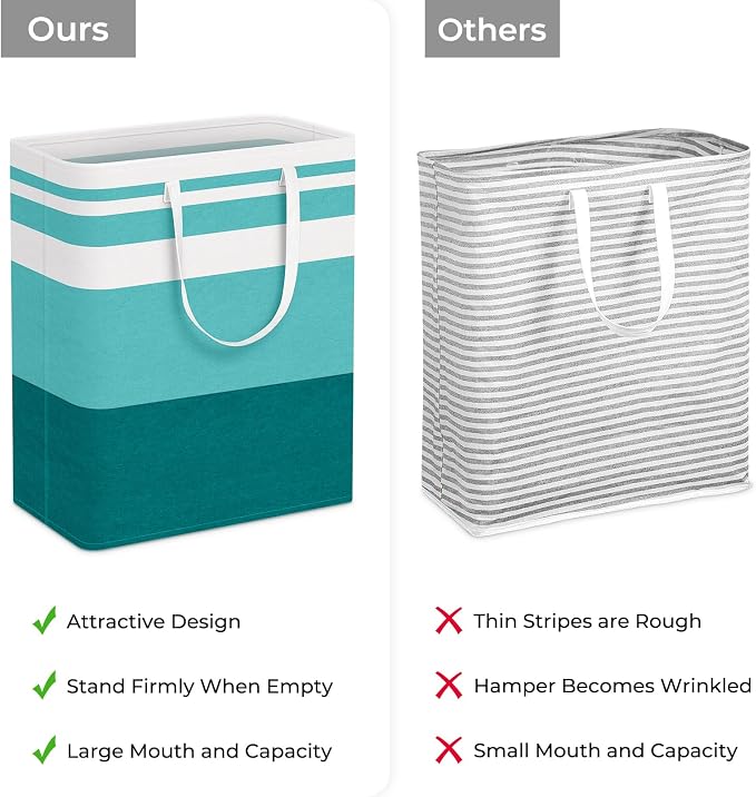 HomeHacks 2 Pack Large Laundry Baskets, Laundry Hampers Bags | Waterproof - Image 3