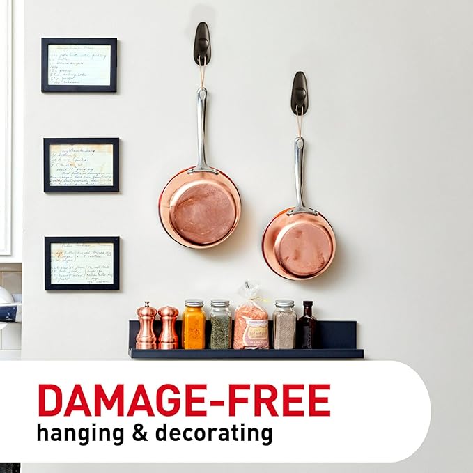 Command 5 lb Large Brushed Nickel Metal Hooks, 2 Coat Hooks and 4 Strips - Image 6