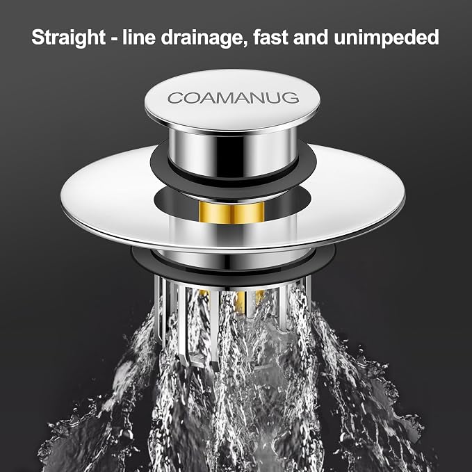 coamanug Bathtub Stopper | Shower Drain Hair Catcher, Pop-up Tub Stopper - Image 7