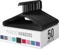 Plastic Hangers 50 Pack Black by Neaterize