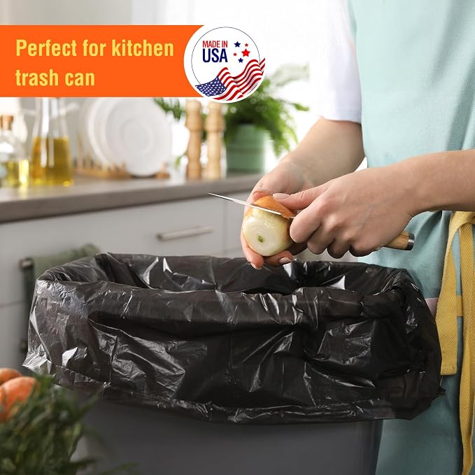 Delxo 30-33 Gallon Trash Bags, Durable Plastic Bolsas para basura, Perforated - Image 7