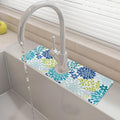 15" X 5.5" Kitchen Sink Splash Guard Faucet Mat Floral Super Absorbent Fast by Unknown