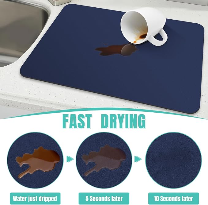 Coffee Mat Super Absorbent Dish Drying Mat Coffee Bar Mat 18"x 36" - Image 3