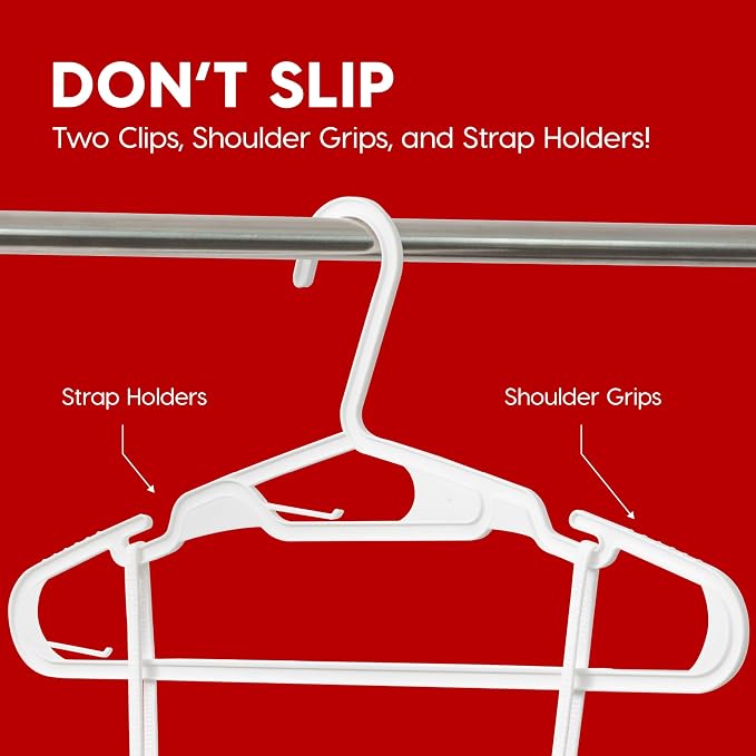 IRIS USA Lightweight Flexible Adult Hangers 50 Pack, Made in USA, Dorm - Image 7