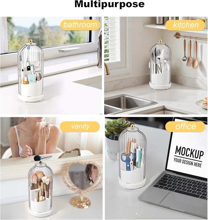 Toothbrush Holders with Cover Toothpaste Organizer - Image 6