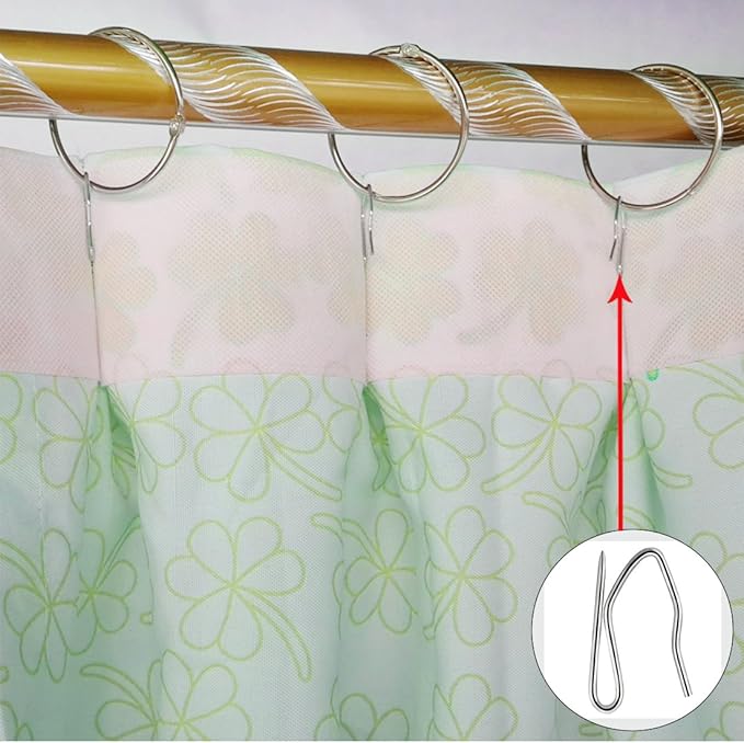 Nydotd 58 Pcs Rustproof Curtain Hooks – 1.2 inches Stainless Steel - Image 3