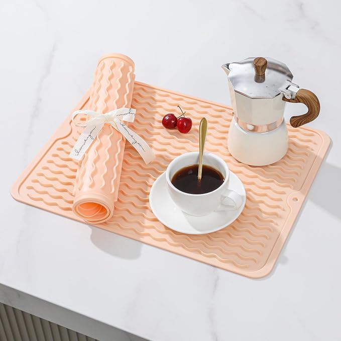 CAKETIME 2 Pack Silicone Dish Drying Mat - Image 2