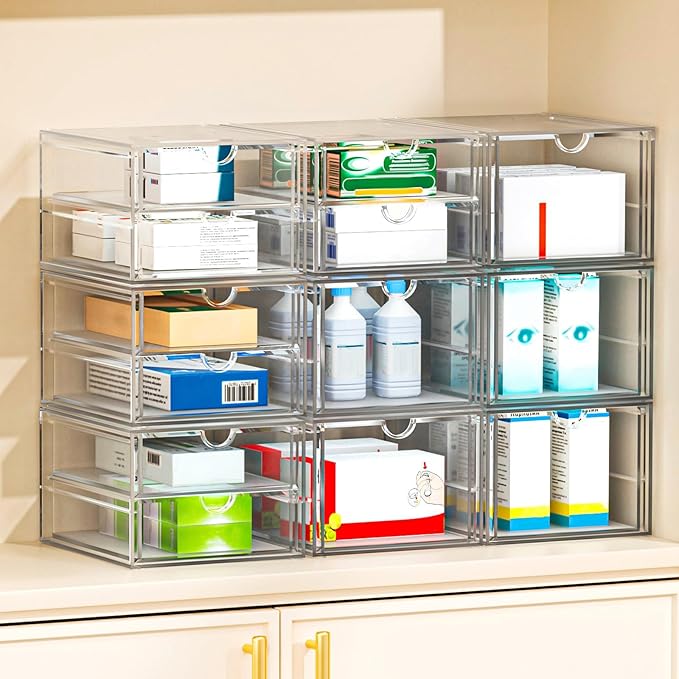 4-Pack 4-Drawer Acrylic Storage Organizer - Image 4