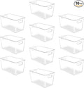 YIHONG 10 Pack Clear Storage Bins, Pantry Organizer Bins by YIHONG