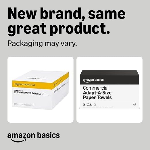Amazon Basics 2-Ply White Adapt-a-Size Kitchen Paper Towels, Individually - Image 2