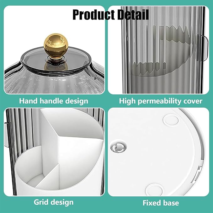 Concealed Toothbrush Holder, Rotating Bathroom Organizer Countertop | - Image 4