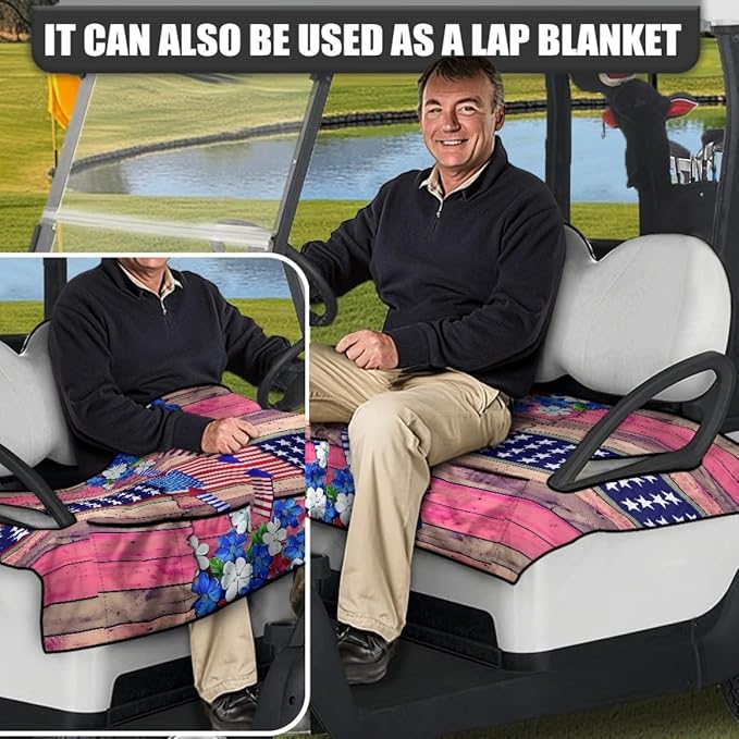 Golf Cart Seat Cover Cushion Designed to Reduce Moisture and Heat, Featuring Breathable Fabric and Waterproof Layer