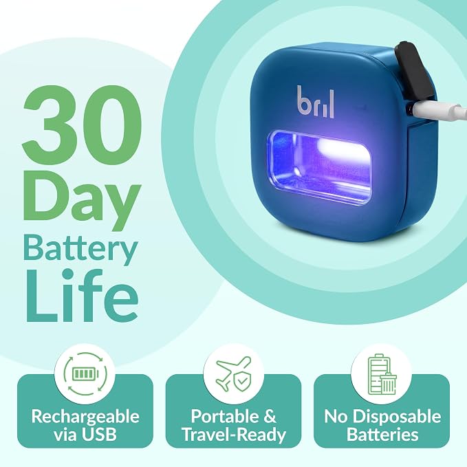 UV-C Toothbrush Sanitizer and Holder – Wall Mounted, Rechargeable, 30-Day - Image 4