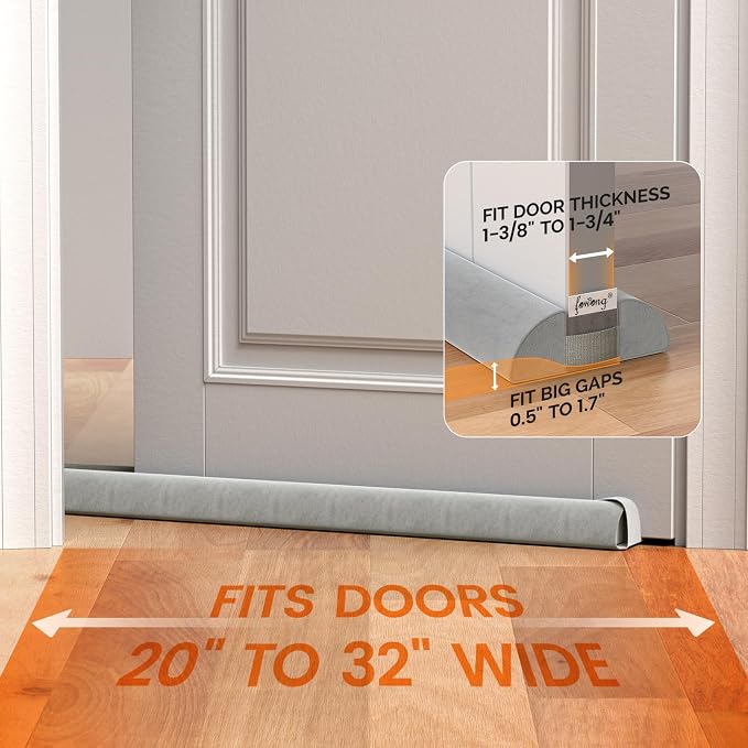 fowong Door Draft Stopper 32 Inch Adjustable Draft Stopper - Image 2