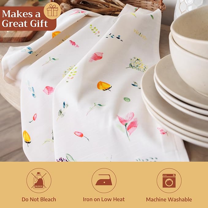 Maison d' Hermine Kitchen Towels Set of 3 Reusable 100% Cotton 27.50" x 20" - Image 5
