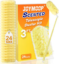 JOYMOOP Scented Telescopic Duster kit, 3FT Extendable Handle + 24 Yellow Refills by JOYMOOP