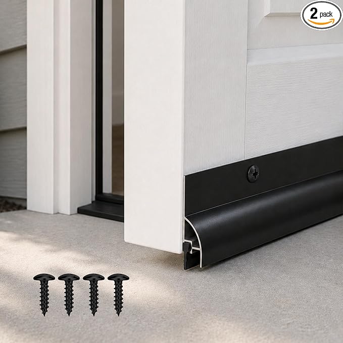2 Pack Door Draft Stopper, Cuttable Weather Stripping Door Seal 36” Length by YYGCL