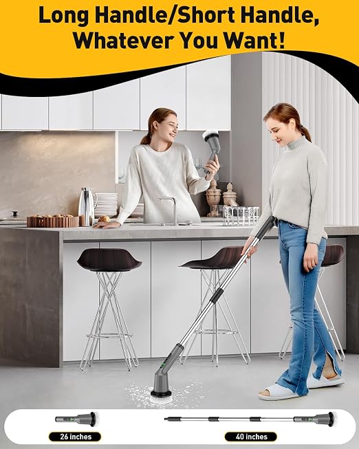 Electric Spin Scrubber for Bathroom, Shower Scrubber - Image 5