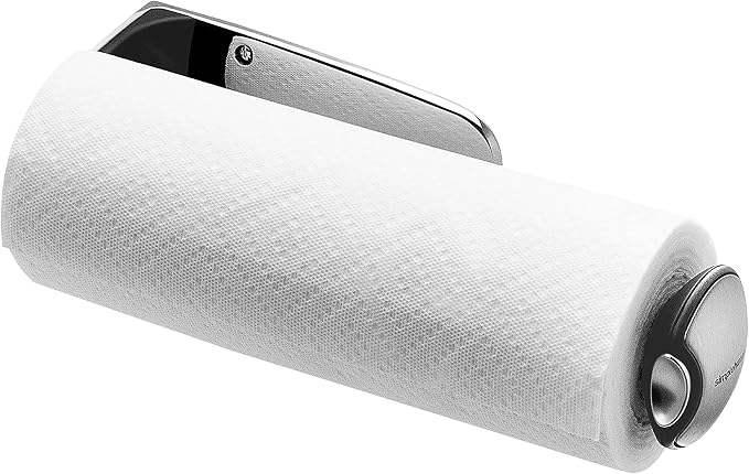 simplehuman Wall Mount Paper Towel Holder, Under-Cabinet or Wall Mounted Rack - Image 2
