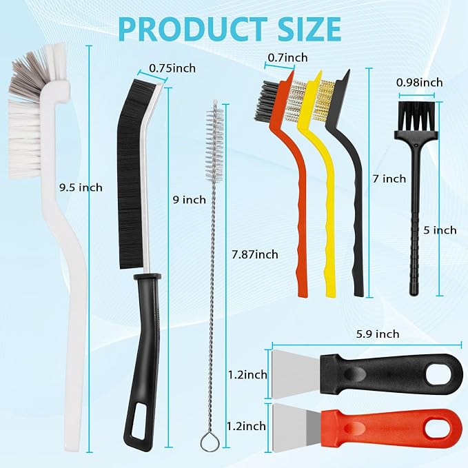 18PCS Crevice Cleaning Brush Hard Bristle Scrub Brushes - Image 7