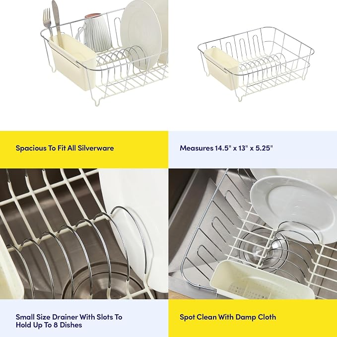Dish Drying Rack & Cutlery Holder 2 Piece Set - Image 6