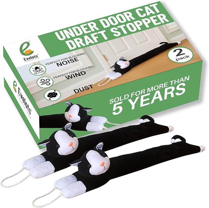 Evelots Under Door Cat Draft Stopper by Evelots