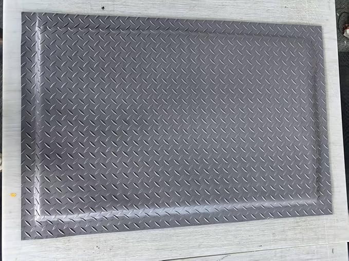 Nisorpa Anti Fatigue Mats Industrial 3' x 6' Ergonomic Standing Mat 15/16" Extra Thick Cushioned Shop Floor Mats Kitchen Mats Heavy Duty Commercial Diamond Plate Support for Leg & Back Pain, Grey