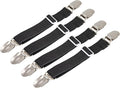 BetyBedy 4Pcs Adjustable Bed Sheet Fasteners Suspenders, Elastic Sheet Band by BetyBedy