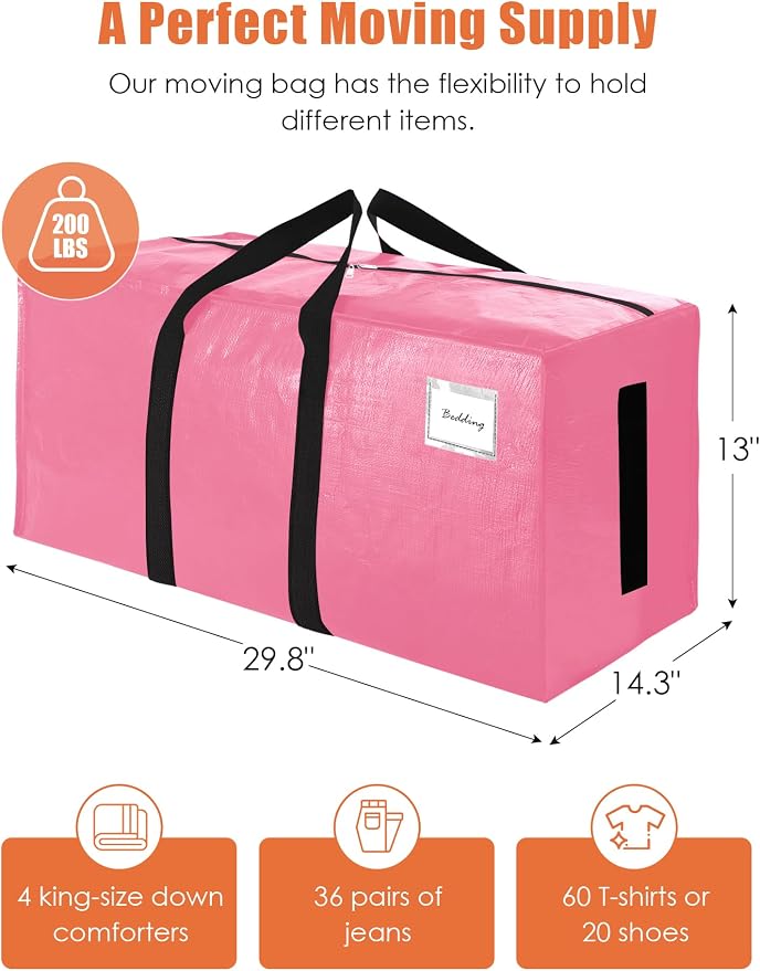 SWEET DOLPHIN 12 Pack 200LB Heavy-Duty Moving Bags - Image 4
