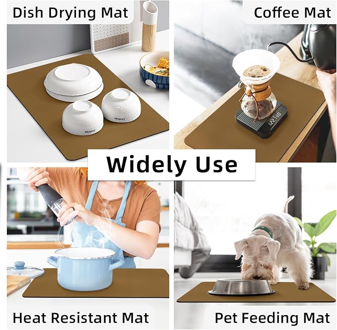 LOPNUR Large Dish Drying Mat for Kitchen Counter, Quick-Drying & Heat-Resistant - Image 7