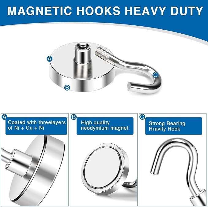 LOVIMAG Magnetic Hooks for Cruise Essentials 2026 Cabins Door 60 Pack-30LBS - Image 5