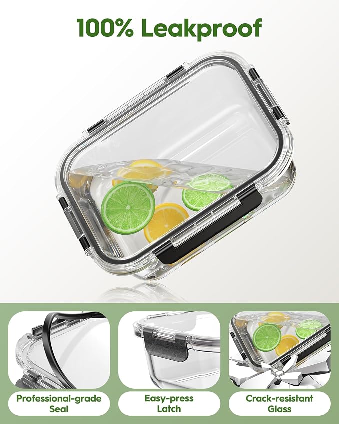 Canfanni 40 Piece Glass Food Storage Containers - Image 3