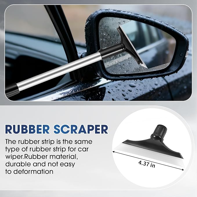 Gray Windshield Cleaner Tool, Car Interior Cleaning Kit - Image 3