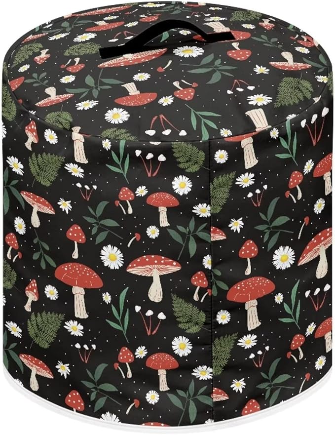 Mushroom Kitchen Decor Accessories Appliance Dust Cover for Electric Pressure Cooker/Air Fryer/Rice Cooker/Steamer/Toaster,Pressure Cooker Cover 3 qt