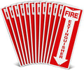 GicnKeuz Fire Extinguisher Sign, 12"x4" .040 Rust Free Heavy Aluminum, Reflective, Weatherproof and Fade Resistant, 2 pre-drilled holes, Easy to Install, Indoors and Outdoors Use (12-Pack)
