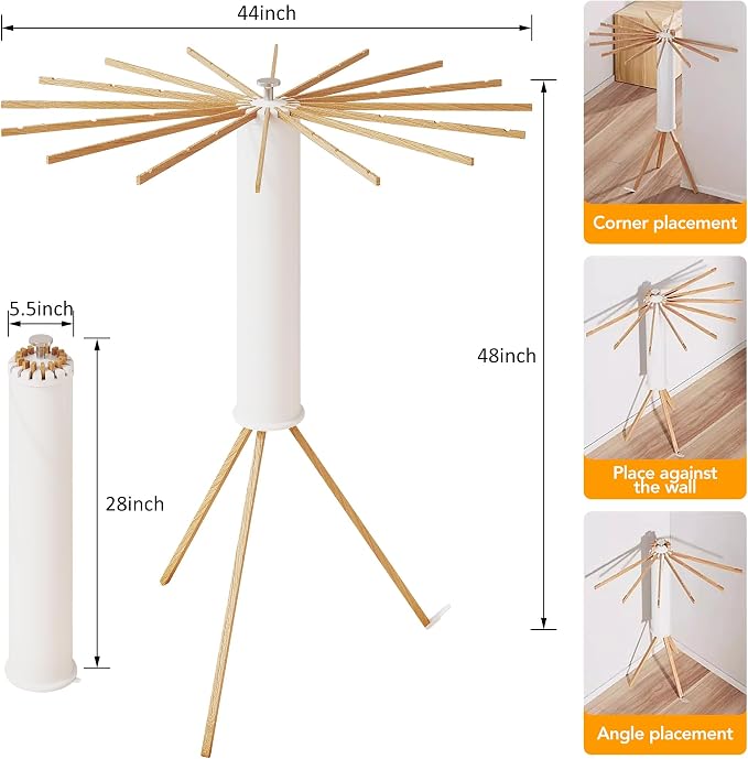 LIENAHU Clothes Drying Rack Tripod, Drying Rack Clothing, Laundry Drying Rack - Image 3
