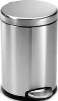 simplehuman Round Step Can, 4.5L / 1.2 Gallon Compact Bathroom Trash Can by Unknown