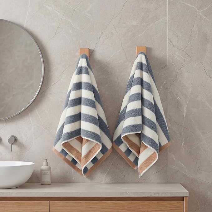 REDKISS Striped Hand Towels for Bathroom, Kitchen Decor, Guest Use, Kids & - Image 8