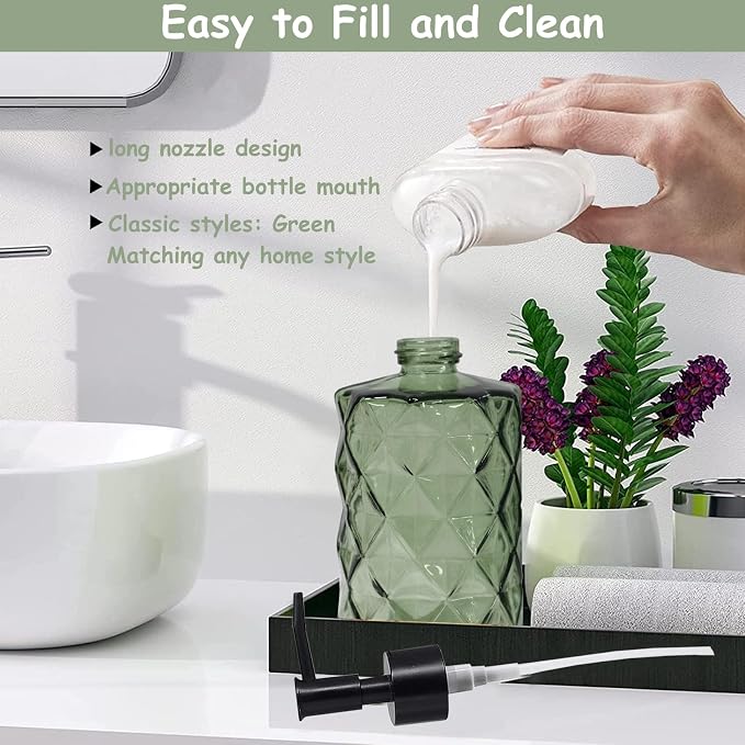 YYTSGG Green Glass Soap Dispenser - Image 3