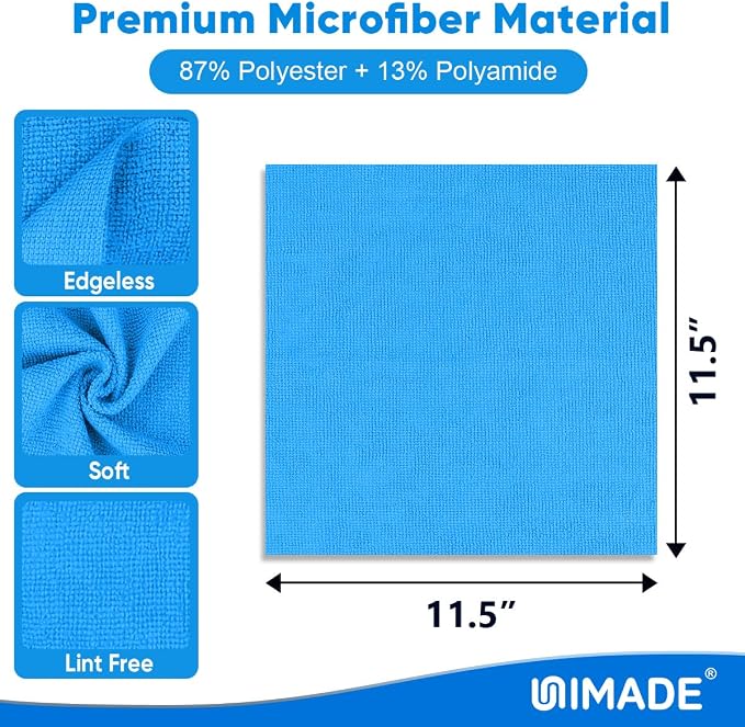 UNIMADE Shop Towels Rags, 150 Pack Reusable Microfiber Cleaning Cloth - Image 2