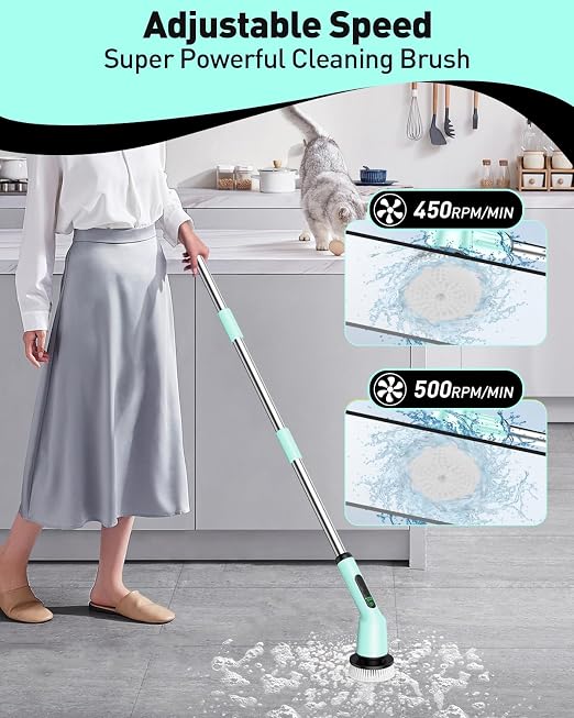 Electric Spin Scrubber for Bathroom, Shower Scrubber - Image 3