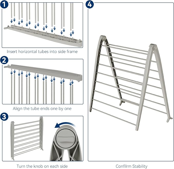 Whitmor Spacemaker Folding Drying Rack, Indoor Clothes Organizer - Image 7