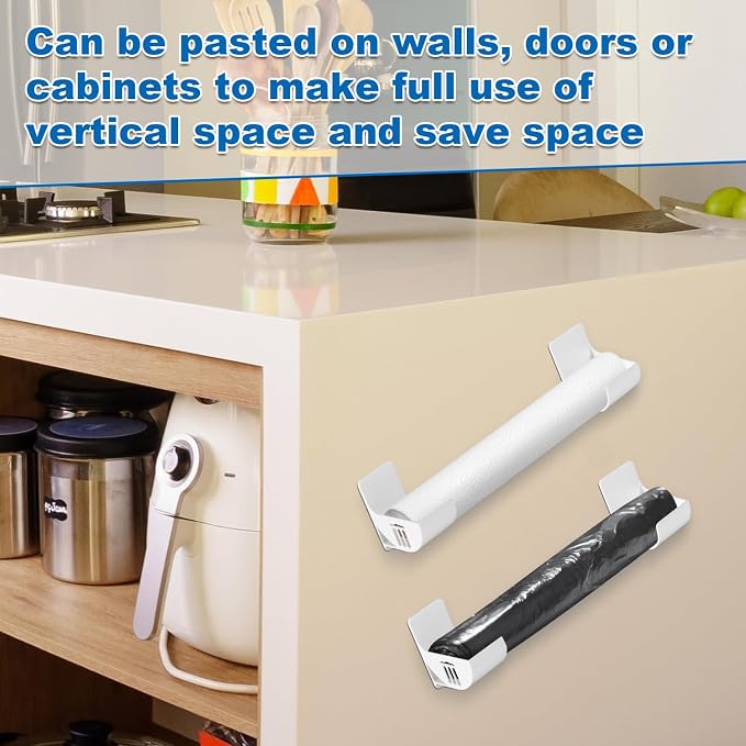 PEUTIER 2.5 Inch Small Trash Bag Holder, Wall Mount Kitchen Organizer - Image 6