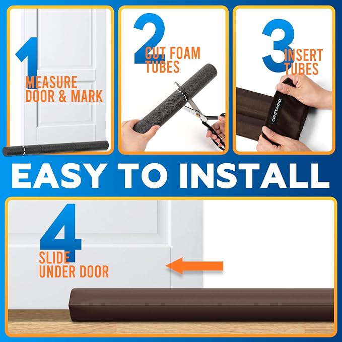 2 Pack Under Door Draft Stopper - Image 6