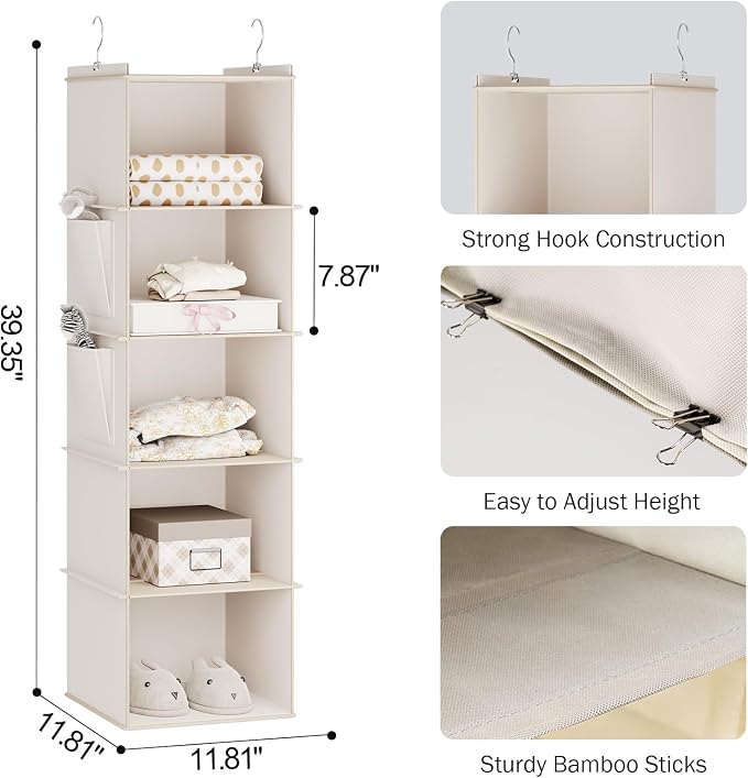 YOUDENOVA Hanging Closet Organizer and Storage - Image 3