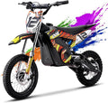 KOOZ HP112E 36V 1000W Electric Dirt Bike for Kids, 3 Speed Modes Teen Electric Motorcycle Up to 18 MPH & 15 Miles Long-Range, Dual Suspension & Disc Brake, 16" Sturdy Tire for Kids Teenagers