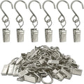Stainless Steel S Hooks Curtain Clips, 50 Pack Hanging Party Lights Clips by AMZSEVEN