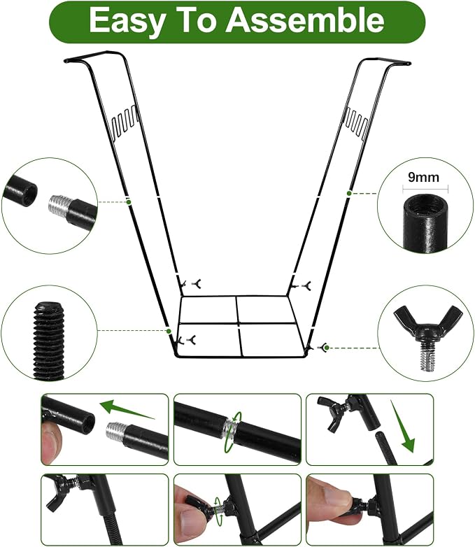 Trash Bag Holder Stand, Outdoor Garden Garbage Bag Holder Holds 30-45 Gallon - Image 2