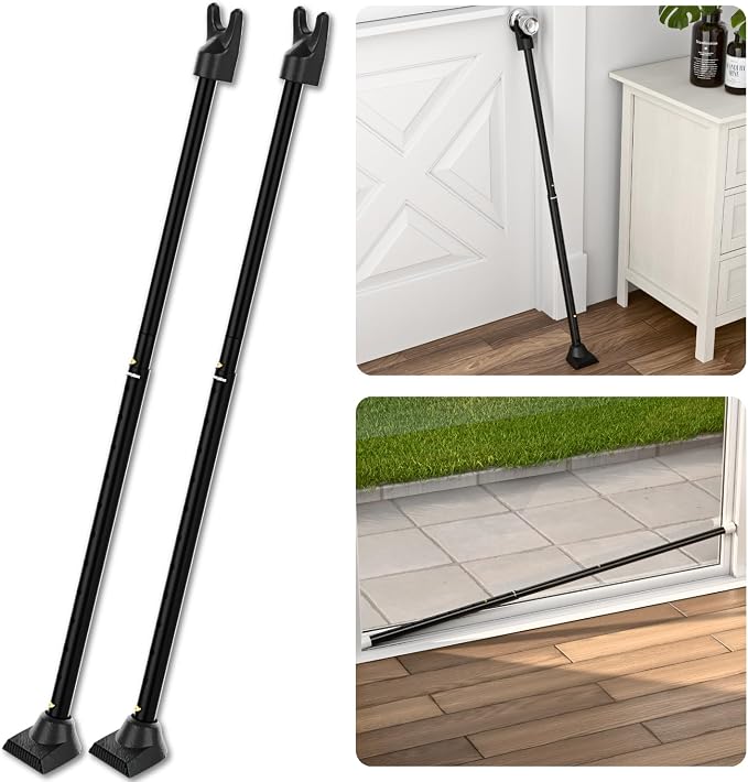 SecurityMan 2-in-1 Door Security Bar & Sliding Patio Door Security Bar via by SECURITYMAN