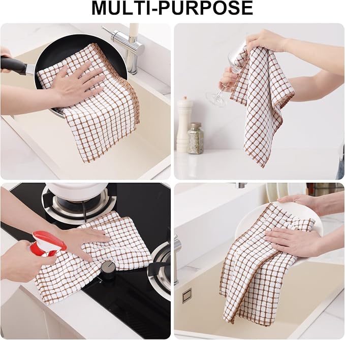 Kitinjoy Cotton 6 Pack Terry Kitchen Towels - Image 4